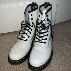 White Doc Marten boots